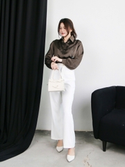 A27809 - A Smi lụa xếp li vai