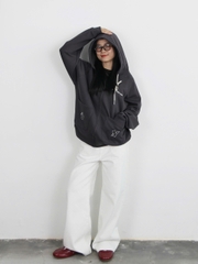 K3072 - 	K thun 2 túi trước thêu Mo