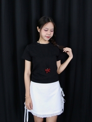 V3803 - V thun ngắn xẻ lai 2 bên