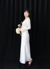 K3071 - K cardigan TD phối ren nơ