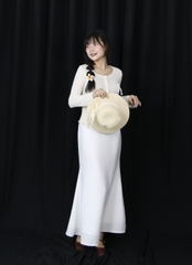 K3071 - K cardigan TD phối ren nơ