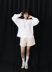 A28110 - A cổ thuyền đính nơ xẻ sau