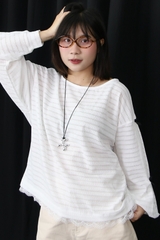 A28110 - A cổ thuyền đính nơ xẻ sau