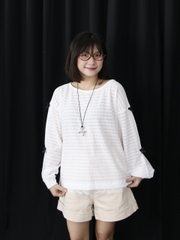 A28110 - A cổ thuyền đính nơ xẻ sau