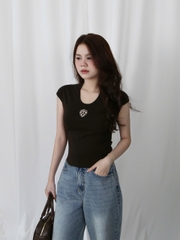 A28211 - A thun cổ tròn tay hến