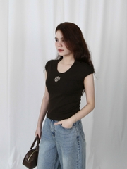 A28211 - A thun cổ tròn tay hến