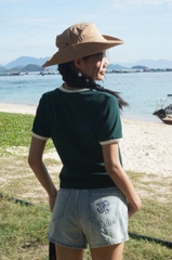 S3549 - S J ngắn túi sau thêu hoa