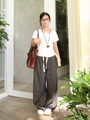 A28323 - A thun phối ren thêu Flord