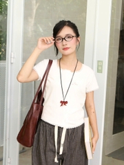 A28323 - A thun phối ren thêu Flord