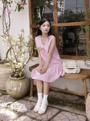 D6075 - D babydoll cổ tim