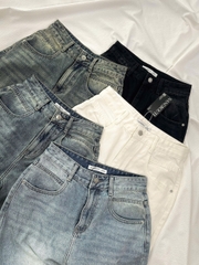 Q9771 - Q Culottes Jeans túi bầu rã túi