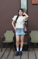 A29528 - A kiểu dún bèo thân trước tay búp