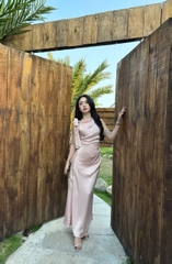 D6256- D lụa nhún eo cột nơ