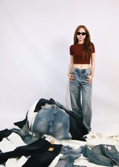 Q9835 - Q Culottes J túi bầu rã đáp túi lai to