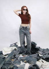 Q9835 - Q Culottes J túi bầu rã đáp túi lai to