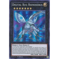[ Bài Yugioh Chính Hãng ] Digital Bug Rhinosebus - SHVI-EN056 - Super Rare 1st Edition
