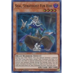 [ Bài Yugioh Chính Hãng ] Seal, Strategist Fur Hire - DASA-EN018 - Super Rare 1st Edition
