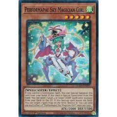 [ Bài Yugioh Chính Hãng ] Performapal Sky Magician Girl - SUDA-EN099 - Super Rare 1st Edition