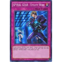[ Bài Yugioh Chính Hãng ] SPYRAL GEAR - Utility Wire - RATE-EN088 - Super Rare 1st Edition