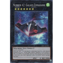 [ Bài Yugioh Chính Hãng ] CR05-AE196 Number 42: Galaxy Tomahawk - Super Rare