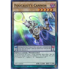 [ Bài Yugioh Chính Hãng ] Foucault's Cannon - MP15-EN059 - Super Rare 1st Edition