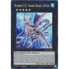 [ Bài Yugioh Chính Hãng ] Number C32: Shark Drake LeVeiss - ROTA-EN041 - Super Rare 1st Edition