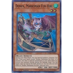 [ Bài Yugioh Chính Hãng ] Donpa, Marksman Fur Hire - DASA-EN014 - Super Rare 1st Edition