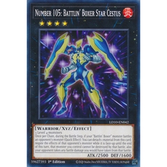 [ Bài Yugioh Chính Hãng ] Number 105: Battlin' Boxer Star Cestus - LD10-EN042 - Common 1st Edition