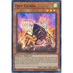 [ Bài Yugioh Chính Hãng ] Oily Cicada - BLCR-EN027 - Ultra Rare 1st Edition