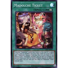 [ Bài Yugioh Chính Hãng ] CR05-AE052 Madolche Ticket - Super Rare