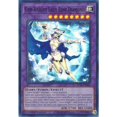[ Bài Yugioh Chính Hãng ] Gem-Knight Lady Rose Diamond - POTE-EN044 - Super Rare 1st Edition