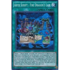 [ Bài Yugioh Chính Hãng ] Abyss Script - Fire Dragon's Lair - DESO-EN025 - Super Rare 1st Edition