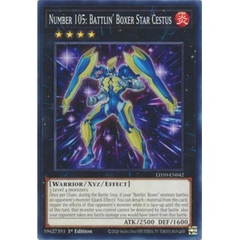 [ Bài Yugioh Chính Hãng ] Number 105: Battlin' Boxer Star Cestus - LD10-EN042 - Common 1st Edition