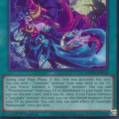 [ Bài Yugioh Chính Hãng ] Lunalight Masquerade - LAVD-ENL26 - Secret Rare