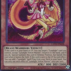 [ Bài Yugioh Chính Hãng ] Lunalight Yellow Marten - LAVD-ENL08 - Secret Rare
