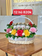 SET HOA YẾN 12H (GIỎ 3) -Có hủ