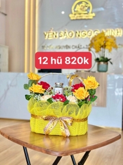 SET HOA YẾN 12H (GIỎ 3) -Có hủ