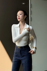 ÁO THUN NỮ REN ÔM BODY TAY DÀI MIA WOMEN TOP BY MIEN STORE