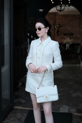 MIEN STORE CHÂN VÁY DÁNG NGẮN CHỮ A CHẤT DẠ SARAH WOMEN
