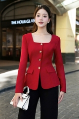 MIEN STORE ÁO KIỂU NỮ CÔNG SỞ CỔ VUÔNG TÔN DÁNG CALLA WOMEN