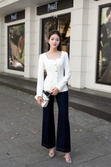 MIEN STORE ÁO KIỂU NỮ CÔNG SỞ CỔ VUÔNG TÔN DÁNG CALLA WOMEN