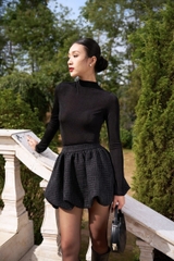 MIEN STORE CHÂN VÁY BÍ NGÔ DÁNG NGẮN CHẤT DẠ NHUNG JENNY