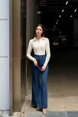 QUẦN JEANS NỮ ỐNG SUÔNG LOE CÔNG SỞ LISA WOMEN BY MIEN STORE