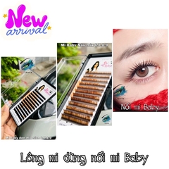 {New}Lông mi Dưới màu đen và nâu 0.07 0.10 mix 6-9mm dùng nối mi dưới, mi siêu tự nhiên, mi Baby hoặc nối chân mày
