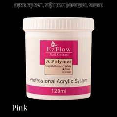 Bột đắp móng Ezflow siêu mịn, siêu dẻo, không vón cục - Polymer Nail Powder 3 màu white, pink, clear (120ml)