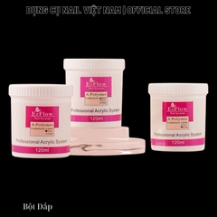 Bột đắp móng Ezflow siêu mịn, siêu dẻo, không vón cục - Polymer Nail Powder 3 màu white, pink, clear (120ml)