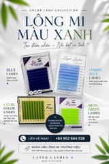 LÔNG MI TONE MÀU XANH CÁC LOẠI- COLOR LASH COLLECTION