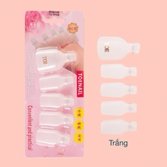 Kẹp ủ tháo gel móng chân - Bộ 5 kẹp nhựa bền chắc chuyên dụng cho nail, làm móng