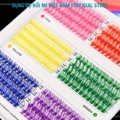 Lông mi Chùm Màu - Cluster Color Lashes, nhiều màu mix size 10-16mm.
