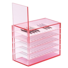 Tủ/ kệ mica để pallet line lông mi siêu tiện lợi, bảo quản lông mi nối sạch và không bị nhiễm ẩm